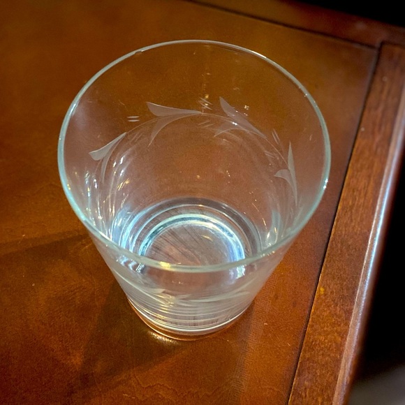 tiffin franciscan crystal Etched Whiskey Glasses Set Of 6 - Picture 4 of 4